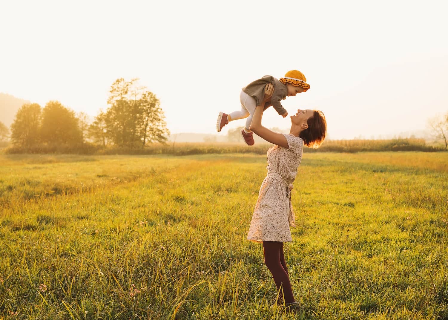 Illustration of natural elements like rivers, trees, and flowers inspiring baby names