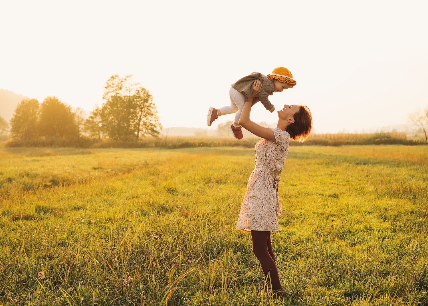 Illustration of natural elements like rivers, trees, and flowers inspiring baby names